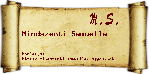 Mindszenti Samuella névjegykártya